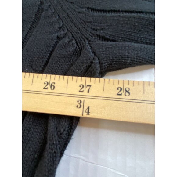 Consensus Men's Black Cable Knit Preppy Dark Academia Crewneck Sweater Size XXL - Picture 8 of 9